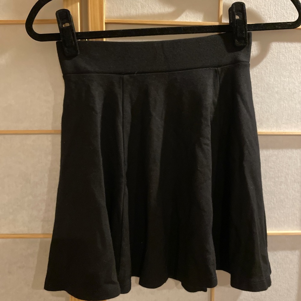 Black Mini Flare Skirt